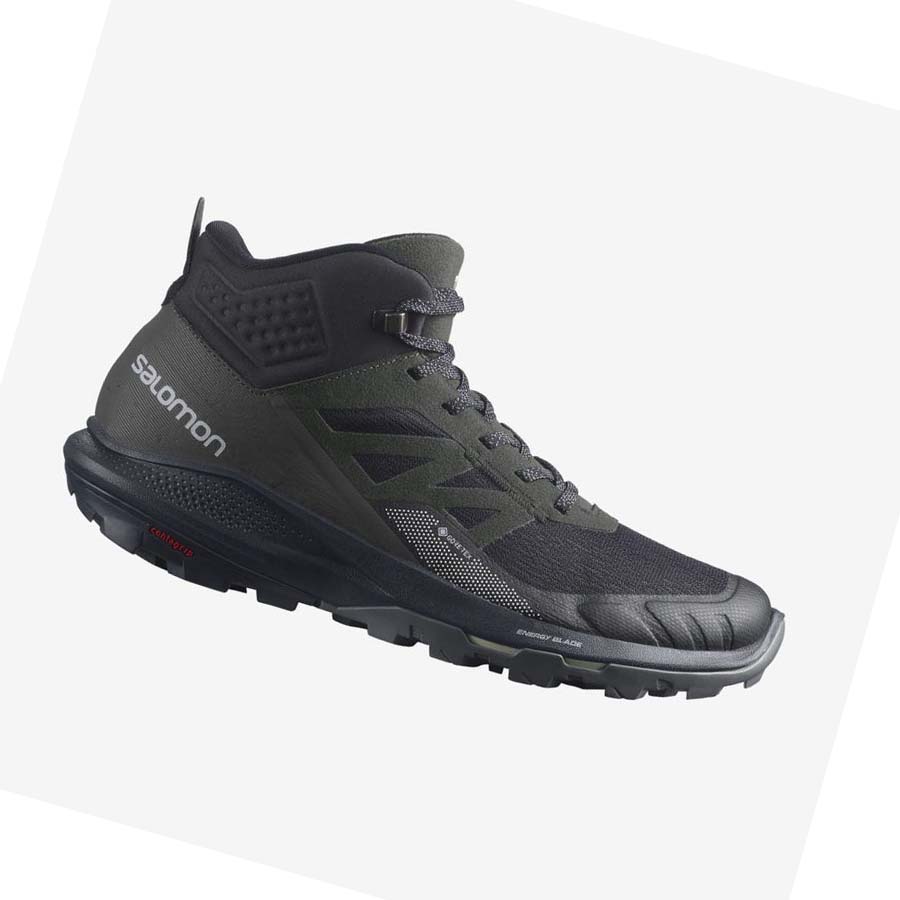 Salomon OUTPULSE MID GORE-TEX Erkek Yürüyüş Ayakkabısı Siyah | TR 3541RVD